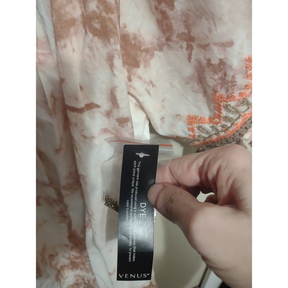 Venus Tie Dye Off The Shoulder Maxi Dress Boho Romantic Vacation Beach Casual - Picture 6 of 7